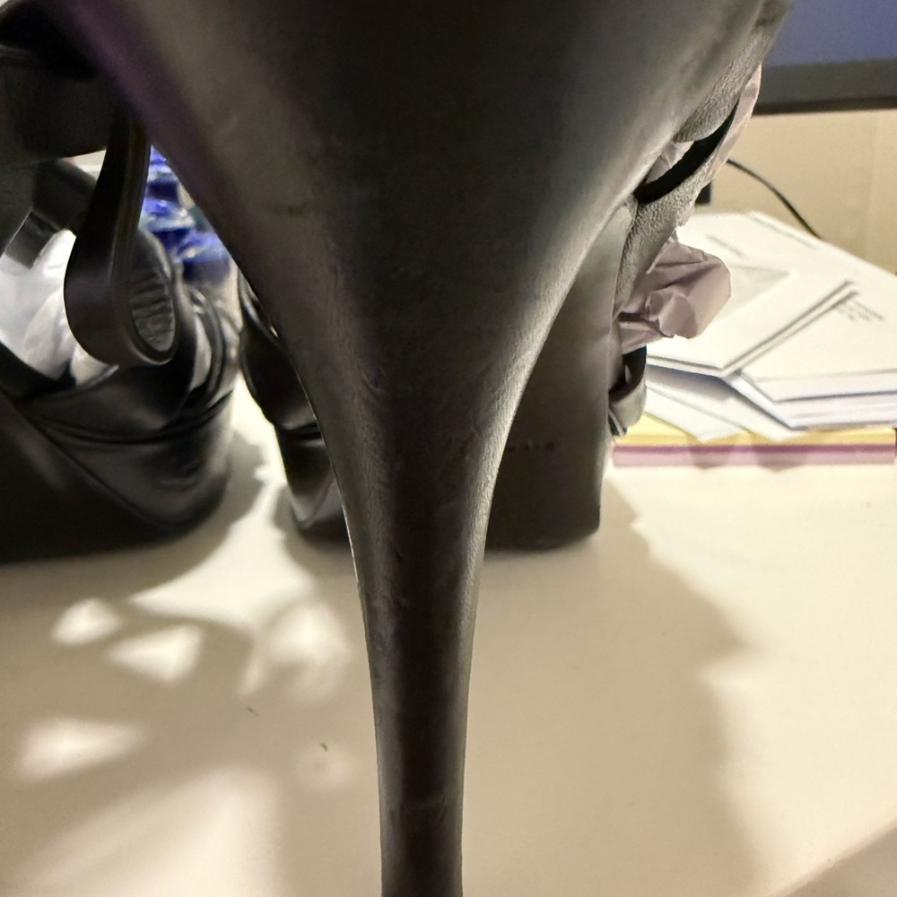 Saint Laurent Black Strappy Heels - Picture 12 of 12